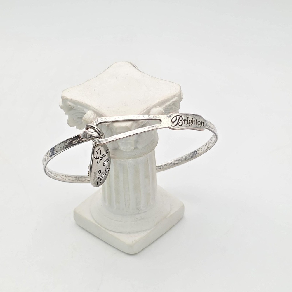 BRIGHTON Art & Soul Collection Bracelet 'Peace on Earth'‎ Gold & Silver Plate 8"
